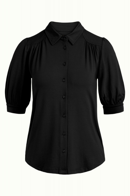 Carina blouse Ecovero light, Black