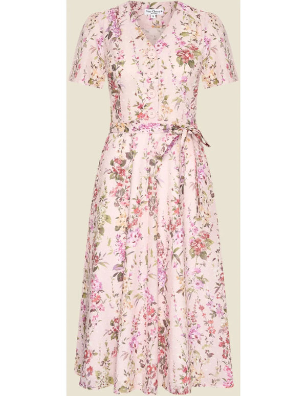 Magnolia dress, Plumeti pink flowers